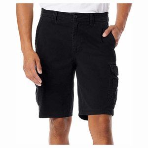 UNIONBAY Mens (Black, 36) Flex Waist Cargo Shorts EUC